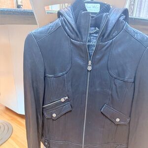 Guess Black Leather Jacket size M